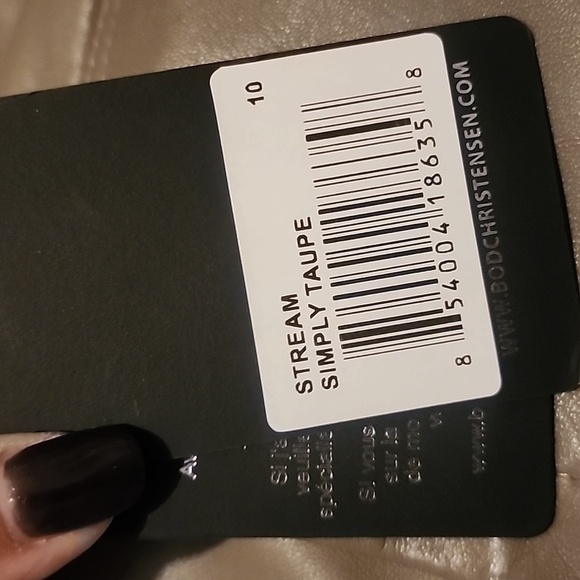 BOD & CHRISTENSEN SIMPLY TAUPE LEATHER PATCH POCKET PANTS SIZE 10 - Picture 2 of 7